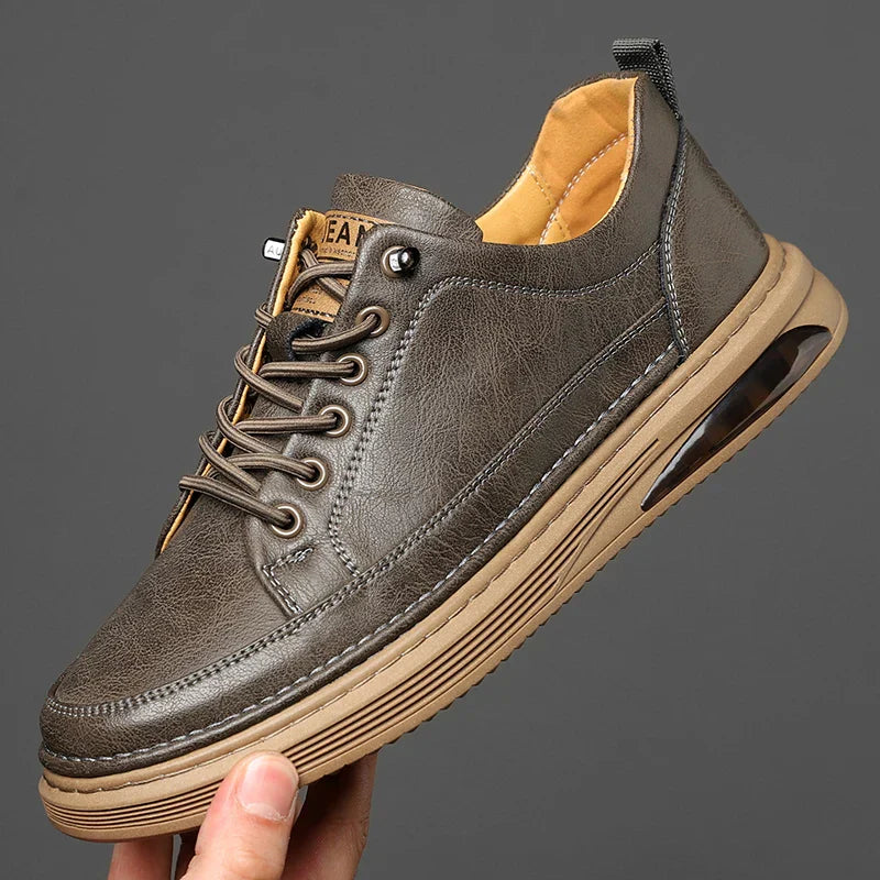 Brown Leather Sneakers
