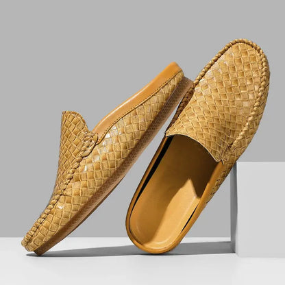 Luxury Leather Mule Shoes - Classic Handmade Design