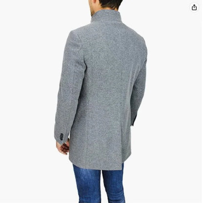 Traditional Men's Wool Trench Coat Classic Fit