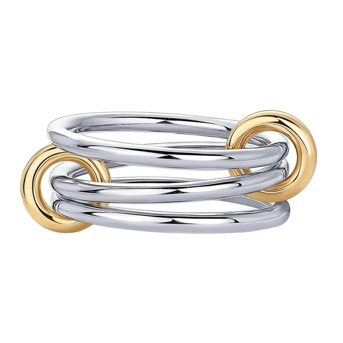 Classic Two Tone Copper Ring Set