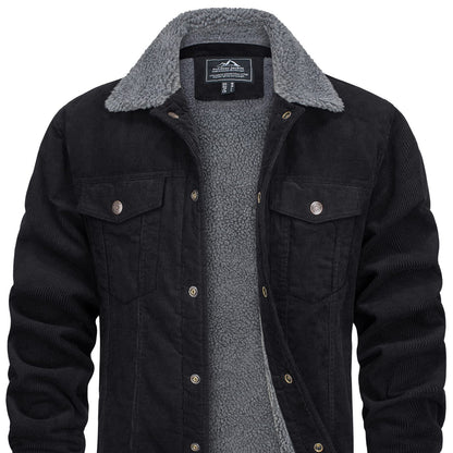 Waterproof Teddy Fleece Corduroy Coat