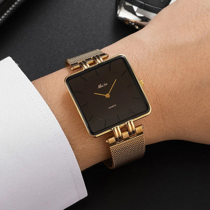 Stylish Mesh Strap Quartz Wristwatch - OutfitLondon