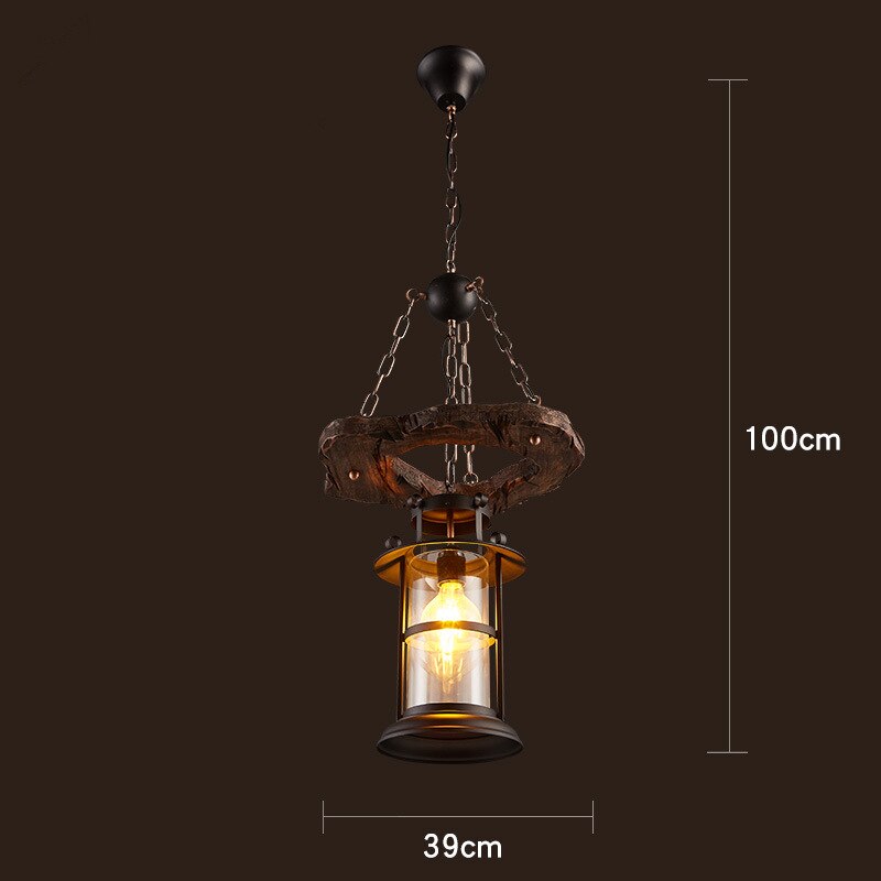 Farmhouse Style Wooden LED Light Fixture