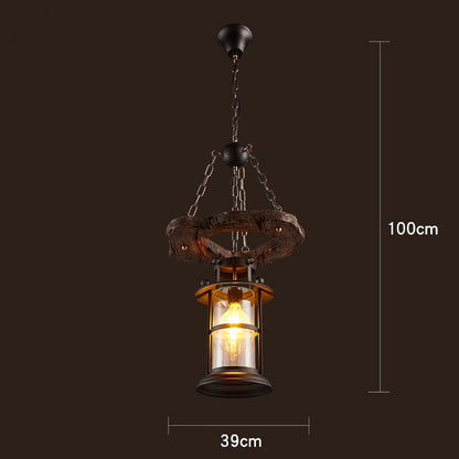 Farmhouse Style Wooden LED Light Fixture