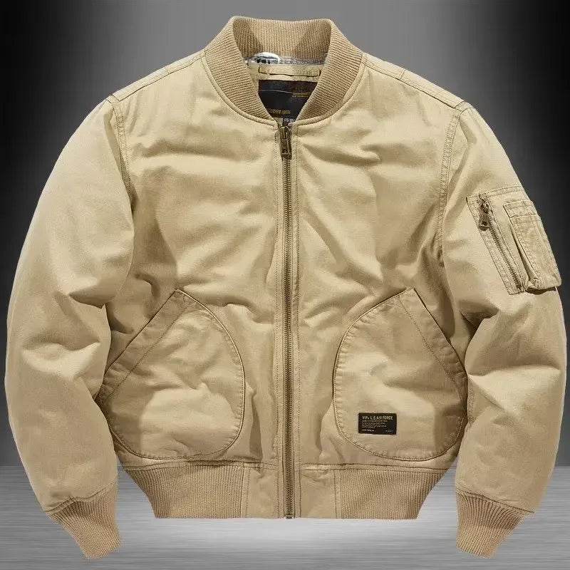 Relaxed Fit Cotton Bomber Jacket