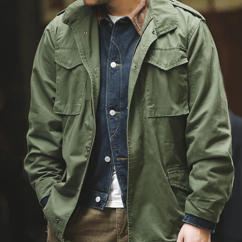 Classic Pure Cotton Denim Jacket - OutfitLondon