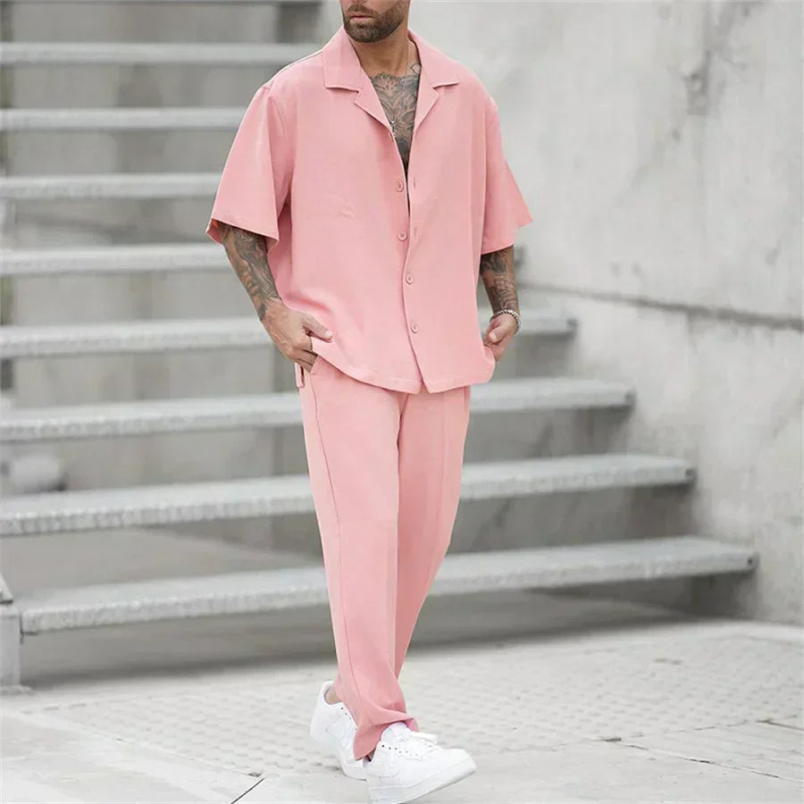 Classic Casual Mens Summer Outfit Set