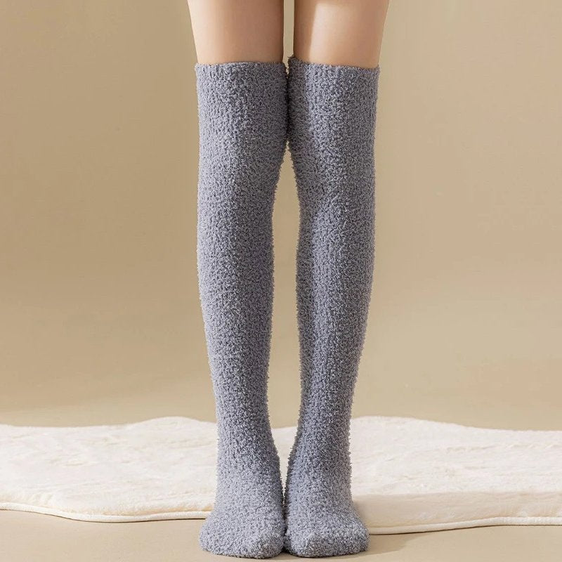 Soft Fuzzy Crew Socks
