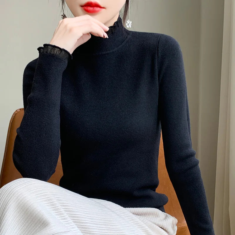 Women's Cashmere Long Sleeve Sweater