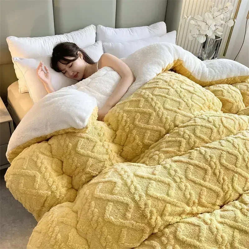 Soft Lamb Wool Warm Throw Blanket