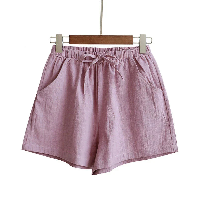 Relaxed Fit Summer Linen Shorts