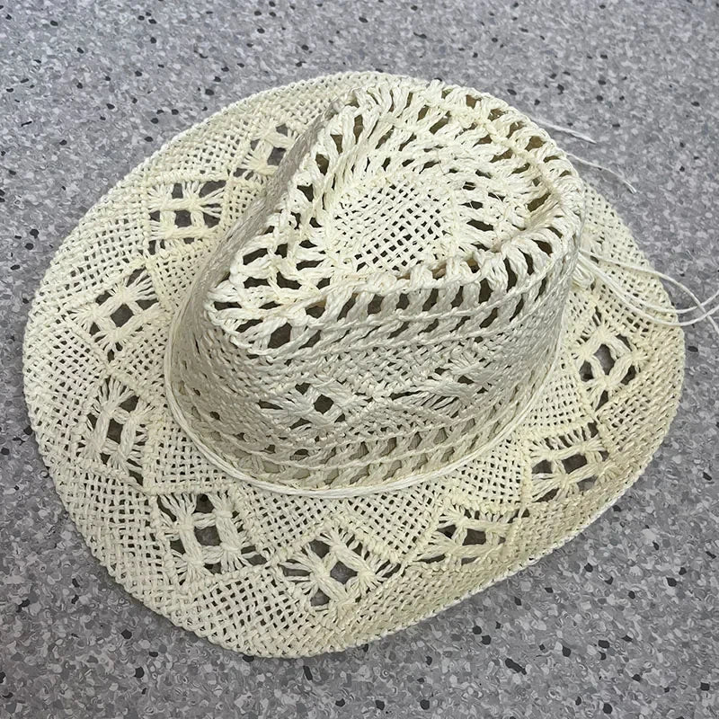 Classic Western Hat with Earthy Brown Beads