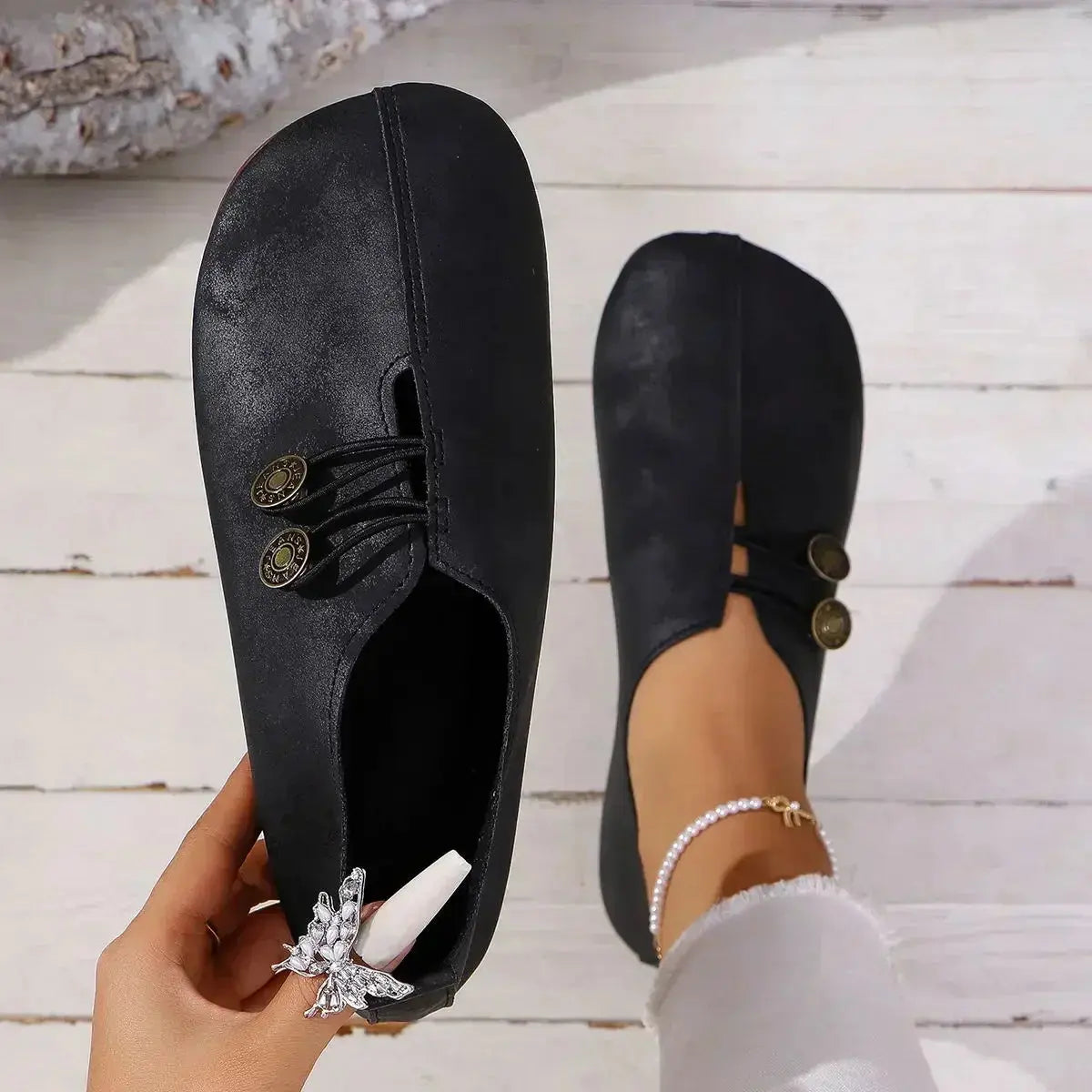 Comfortable Suede Women's Orthopedic Loafers - OutfitLondon
