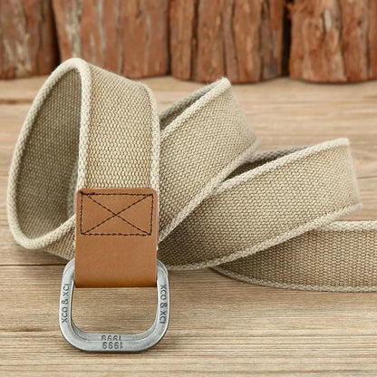 Slim Samurai Web Belt | Canvas Leather Casual Waist Belt
