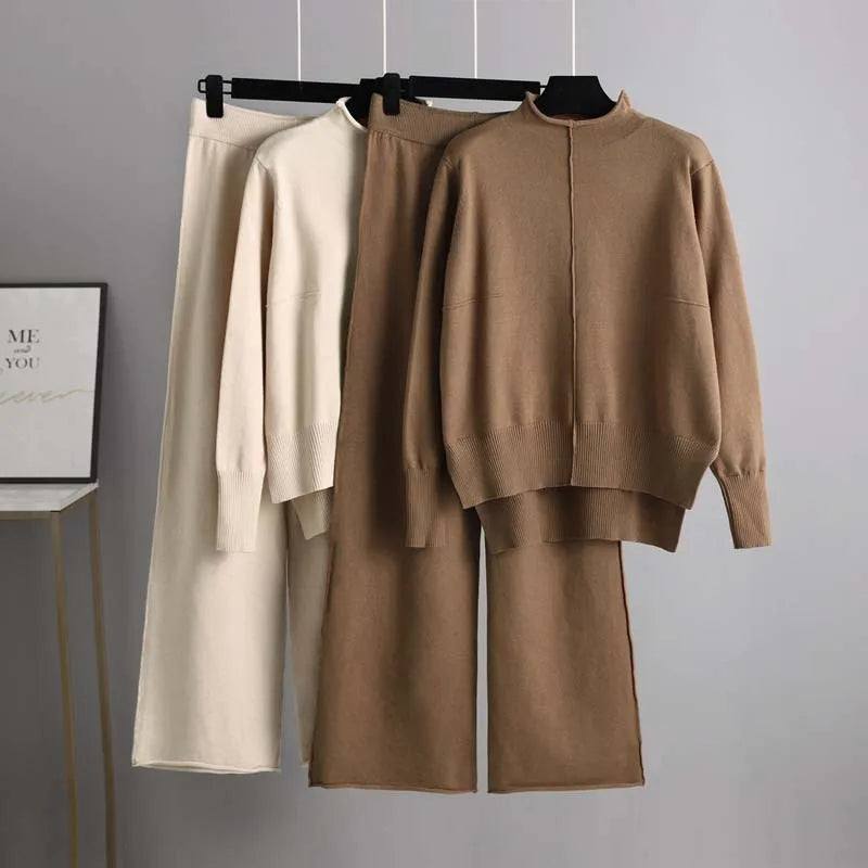 Warm Autumn Knit Sweater Set - OutfitLondon