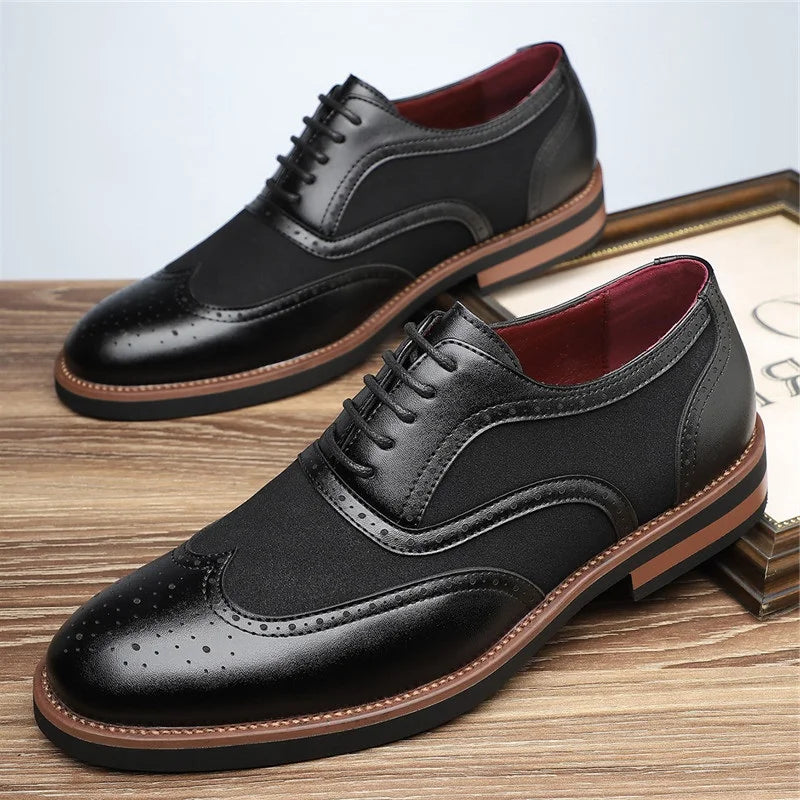 Authentic Brown Leather Oxford Shoes