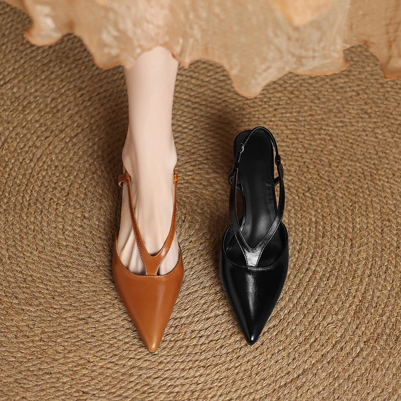 Comfortable Low Heel Slingback Shoes