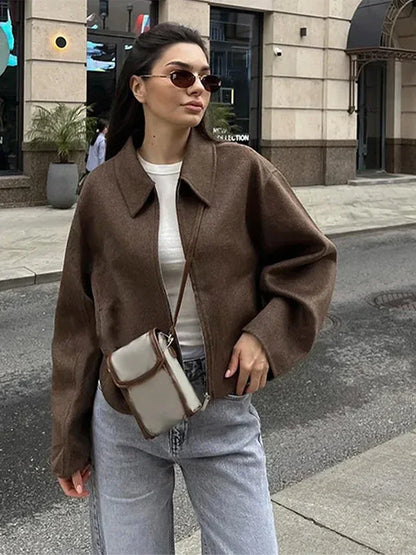 Timeless Brown Wool Trench Coat