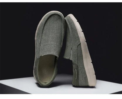 Relaxed Fit Slip On Leather Loafers
