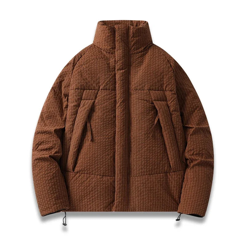 Men's Quilted Parka Windproof Insulated Black