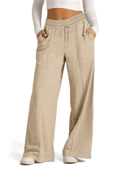 Relaxed Fit Straight Leg Sweatpants - OutfitLondon