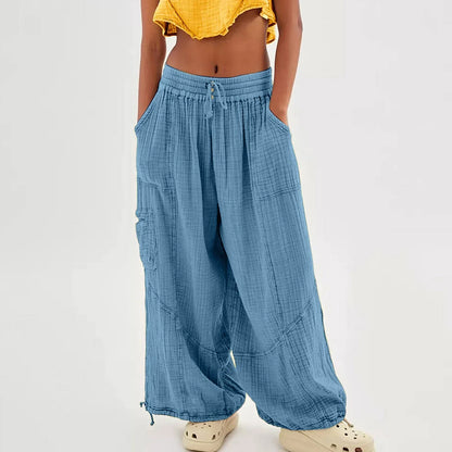 Comfortable Loose Fit Beach Pants with Pockets