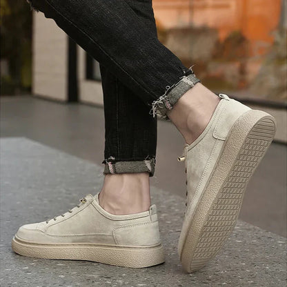 Authentic Leather Low Top Sneakers