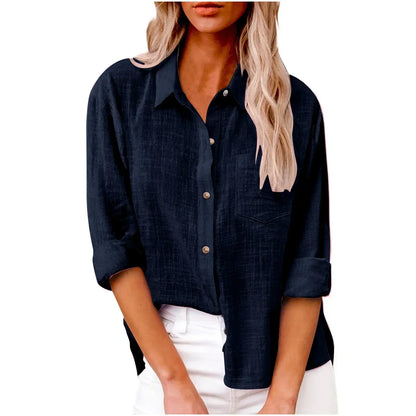 Women's Simple Relaxed Cotton Shirt