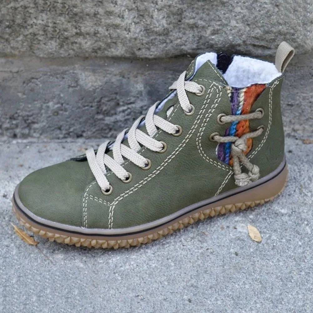 Warm Faux Fur Lined Ankle Boots for Women