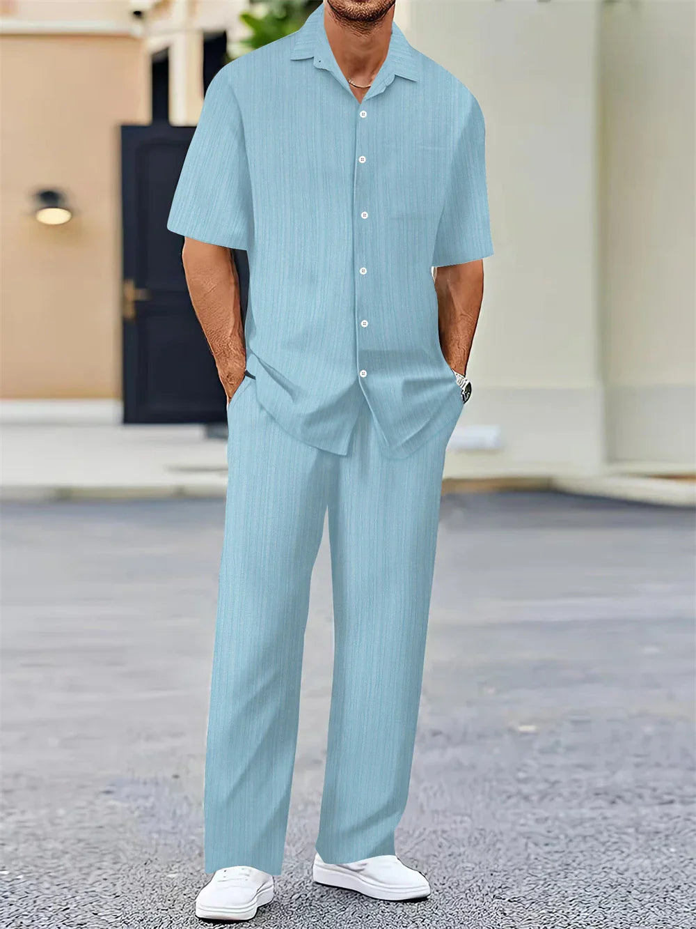 Slim Fit Business Casual Suit Set