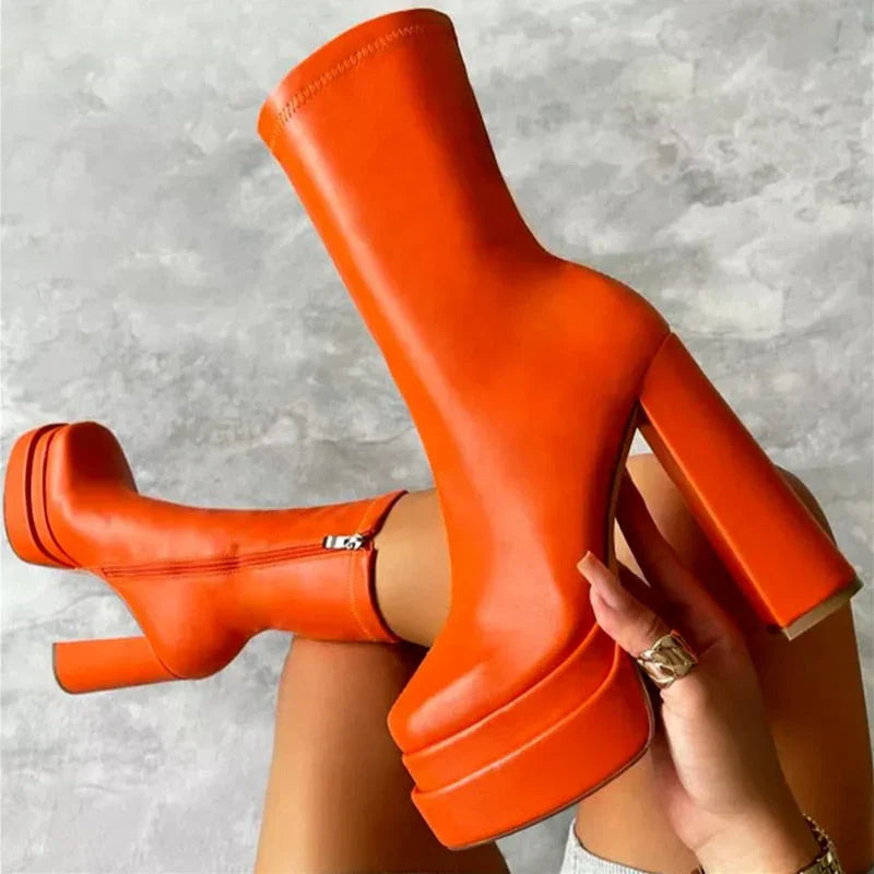 Fashionable Low Heel Boots