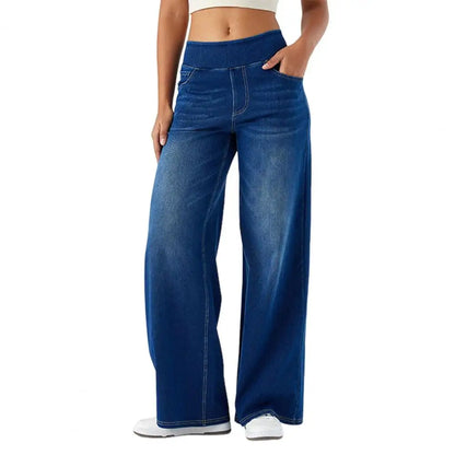 Classic Fit High Waist Straight Leg Women's Jeans