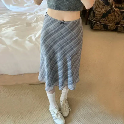 Timeless Check Knee Length Skirt