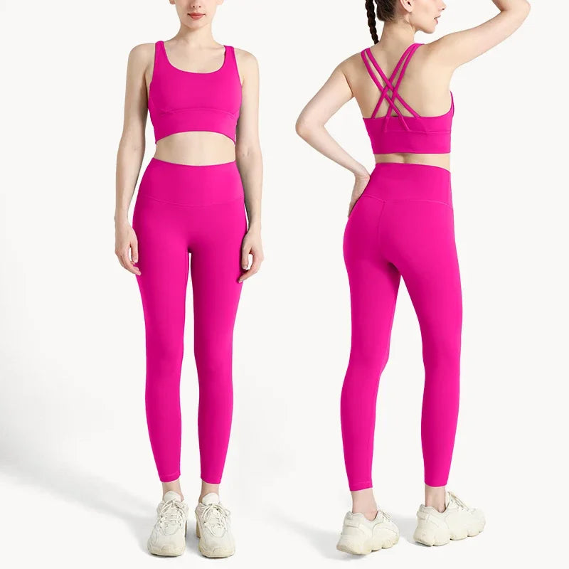 Ladies Lightweight 2 Piece Gym Yoga Outfit Set
