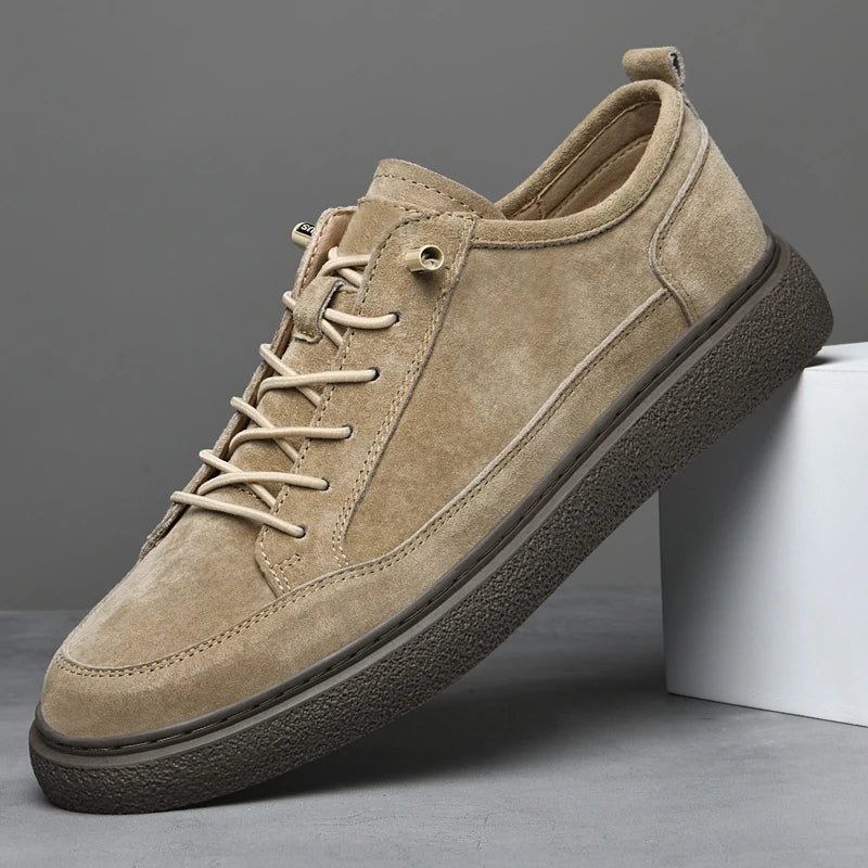 Authentic Leather Low Top Sneakers - OutfitLondon