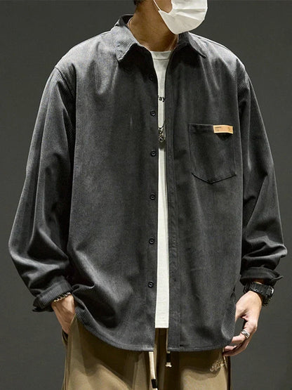 Comfortable Loose Fit Mens Cargo Shirt