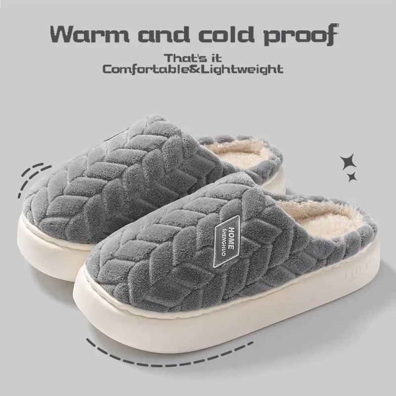 Soft Women's Fleece Slipper Shoes with Non Slip Soles