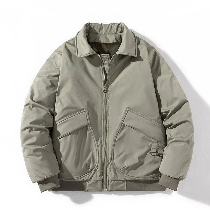 Men's Tactical Bomber Jacket Water Resistant Quilted Black - OutfitLondon