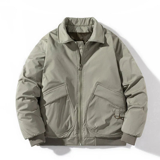 Men's Tactical Bomber Jacket Water Resistant Quilted Black - OutfitLondon