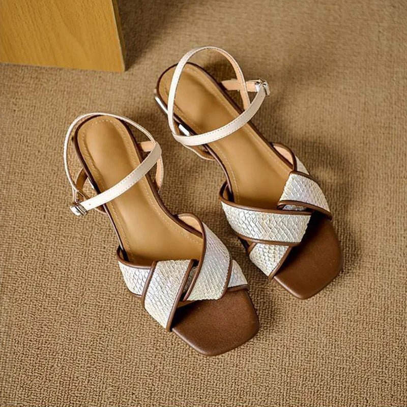 Luxury Brown Leather Flip Flops