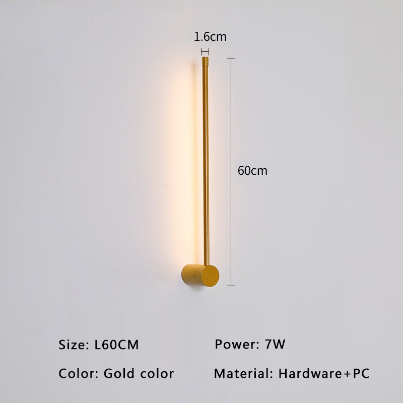 Luxury Black Gold LED Wall Light Fixture