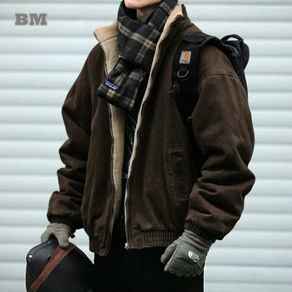 Vintage Style Mens Fleece Jacket - OutfitLondon
