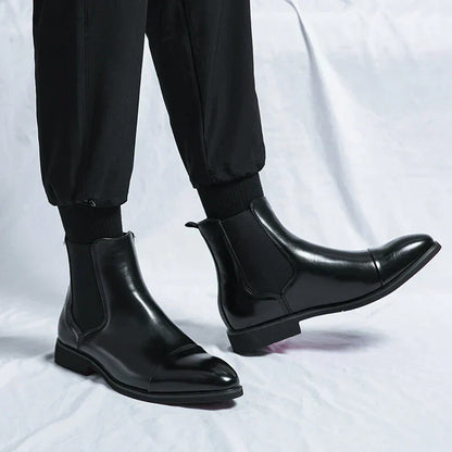 Timeless Leather Low Heel Boots