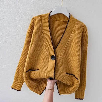 Elegant Ladies' Button Front Sweater
