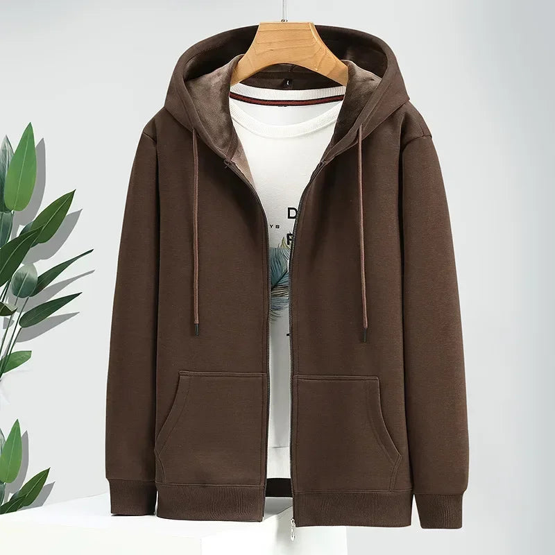Big Mens Zipper Hoodie Sweatshirt
