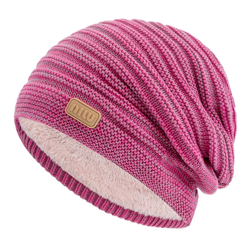 Cozy Striped Beanie Winter Cap