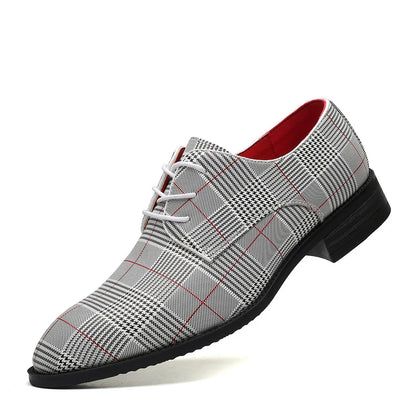 Classic Black and White Leather Oxfords