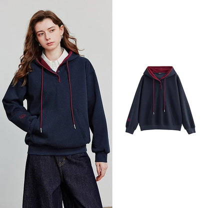 Women's Patchwork Hoodie Sweatshirt
