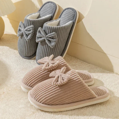 Comfortable Slippers with Cute Bow