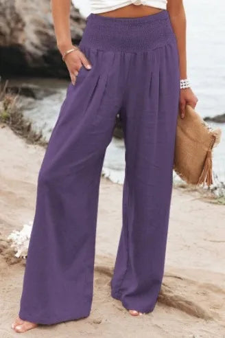 Relaxed Fit Women's Cotton Trousers